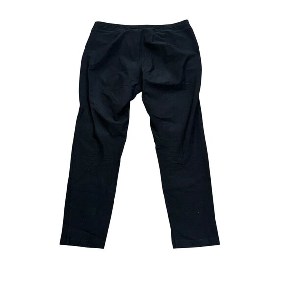 Eileen Fisher Pull On Elastic Waist Black Pants Small Dress Travel Comfort Work - Picture 3 of 6